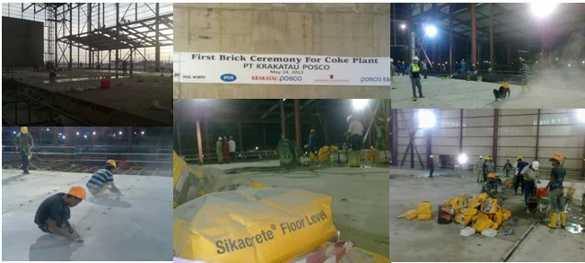 Self Leveling Mortar at Coke Plant Building, Cilegon.